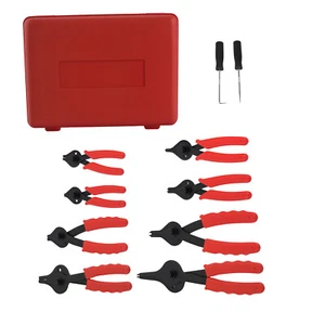 10pc Snap Ring Pliers Set for Lawn Mower Tractor Car Truck Brake Pad Removal - Picture 1 of 12