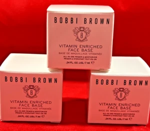 LOT x 3 BOBBI BROWN VITAMIN ENRICHED FACE BASE .24 OZ EA PRIMER NEW Moisturizer - Picture 1 of 2