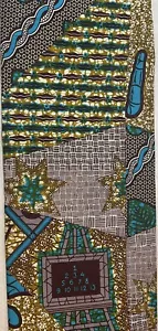 Attractive High Quality African Fabric 100% Cotton 6 Yards Per Piece - Picture 1 of 3