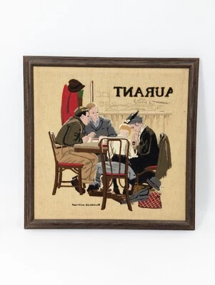 Dimensions 1981 Norman Rockwell Framed Stitched Grace Needlepoint 20" x 20" - Image 1 of 4