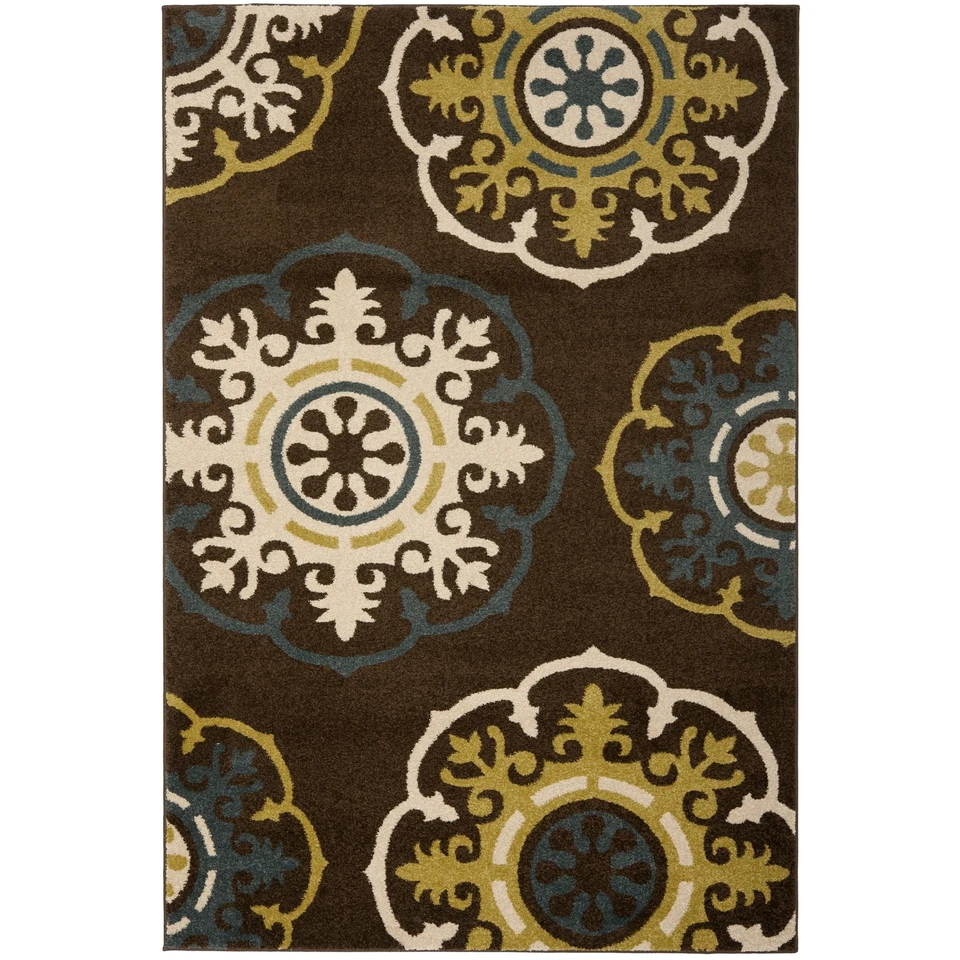 Safavieh Newbury Brown / Green Area Rug 3' x 5' - Image 1 of 1