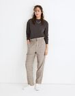 Madewell Size 6 Paperbag Tapered Pants in Glen Plaid Brown MB283