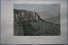 1889 Reclus print BLUE MOUNTAINS, NEW SOUTH WALES, AUSTRALIA (#58)
