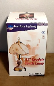 ORIGINAL American Lighting 3 Light Level Stage 15" Boudoir Touch Lamp NIB 9086PL - Picture 1 of 3