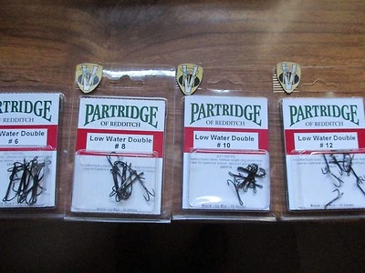 10 Partridge Low Water Salmon Double Hooks Code Q2.  All Sizes 6 to 14 - Image 1 of 4