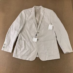 Calvin Klein Men's Size XL Slim Fit Off White Linen Blend Suit Jacket NWT