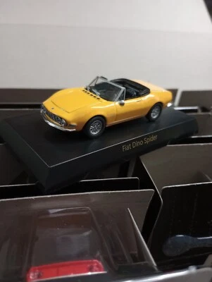 Fiat Dino Spider convertible amarillo Kyosho 1/64 Foto 1 de 2