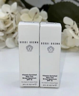 Lot of 2 Bobbi Brown Vitamin Enriched Skin Tint SPF15 Shade 2 Golden 7ml Each - Image 1 of 3