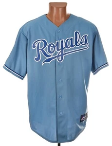 KANSAS CITY ROYALS BASEBALL SHIRT JERSEY MAJESTIC SIZE L - Picture 1 of 5