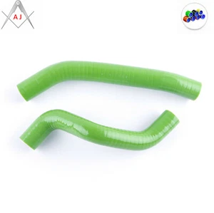 For 08 09 10 11 12 13 14 Kawasaki KFX450R KFX450 Silicone Radiator Hose Green - Foto 1 di 5