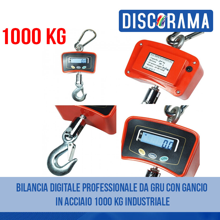 Bilancia Dinamometrica Digitale Con Gancio - Max 200kg | Misuratore Di Peso Verticale - Foto 2