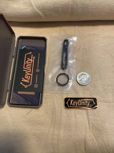 (1) KeyUnity KM07 Black Keychain Pocket Clip with Hex Bit Driver 2 in 1 Key Ring - Picture 1 of 4