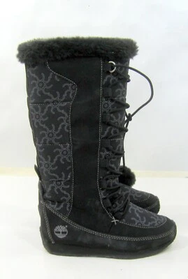 NEW black  7091 Timberland Waterproof Suede KNEE Boots girl  Size 12.5 C - Image 1 of 4