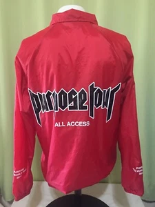 Justin Bieber Purpose The World Tour 2016 AllAccess Men’s Red Windbreaker Jacket - Picture 1 of 4