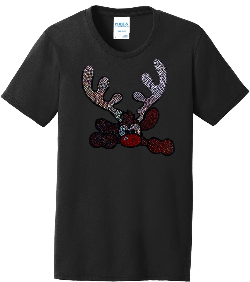 Camiseta para mujer RUDOLPH Reno Navidad Damas Camiseta S-4XL Camiseta Foto 1 de 1