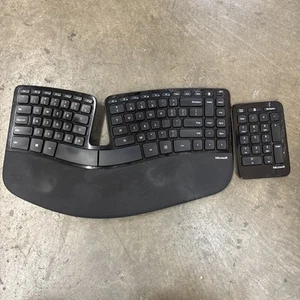 Microsoft Model 1559 Sculpt Ergonomic Desktop Keyboard & Number Pad + Dongle - Bild 1 von 1