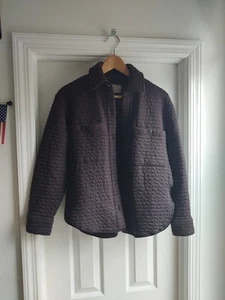 EVERLANE QUILTED SHIRT JACKET Women's/Unisex Lightweight Black Ribbed Soft Sz XS - Picture 1 of 24