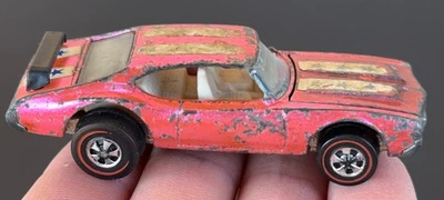 Vintage Hot Wheels Redline 1971 RARE SALMON Pink Olds 442 - KILLER FILLER GRAIL! - Image 1 of 4