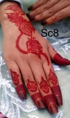 OMEKA India Henna Stencils stickers Hand Template Body art Mandala Ramdan Eid