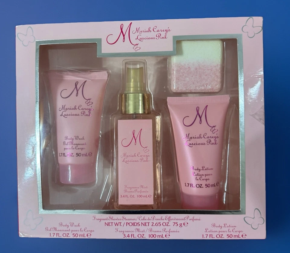 Новый Mariah Carey сочный розовый 4-шт подарочный набор духи лосьон BodyWash душа Steam - Изображение 1 из 3