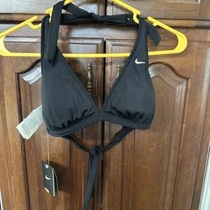 Haut de bikini triangle Nike réversible rayures noires/grises taille S - Photo 1/4
