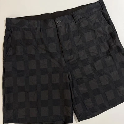 Pantalones Cortos de Golf Reebok Para Hombre Negros A Cuadros Frente Plano Atléticos Talla 46 *DEFECTUOSOS Foto 1 de 4