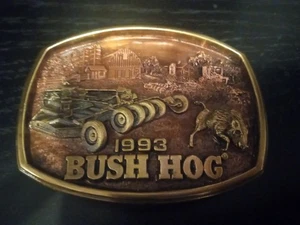 Hebilla de cinturón vintage 1993 Bush Hog Farm Agriculture edición limitada 358 de 1500 - Imagen 1 de 1