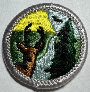 BSA Conservation of Natural Resources Blue Waffle Back Merit Badge - Picture 1 of 2