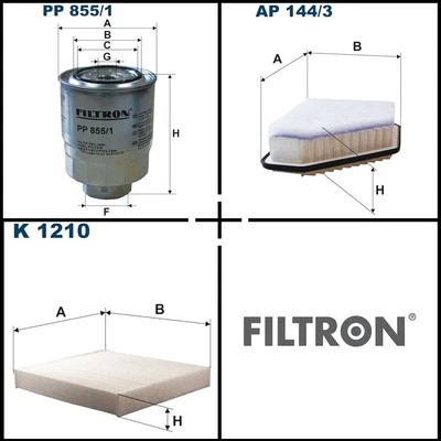 Filtron Filterset, Inspektionspaket für Toyota AURIS Kombi COROLLA Stufenheck - Bild 1 von 4
