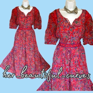 MONSOON 40s STYLR FLORAL PRINT OCCASION MIDI PARTY DRESS SIZE 20 - Picture 1 of 8