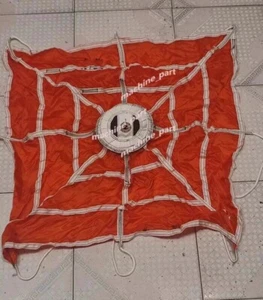 4-Side Orange-red Square Military Parachute Cloth Size 0.7 x 0.7 meters 2.29 ft - Picture 1 of 5