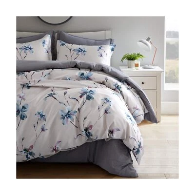 Eikei Moderno Acuarela Estampado Flores Edredón Edredón Edredón Juego de 3 piezas Lila Orquídea... Foto 1 de 4