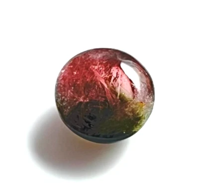 NATURAL TOURMALINE AAA+ LOOSE GEMSTONE 10 MM ROUND CABOCHON 1 PEICE 4.90 CARAT - Image 1 of 4