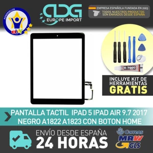 Pantalla tactil IPAD 5 IPAD AIR 9.7 2017 NEGRO A1822 A1823 CON botón home - Imagen 1 de 1
