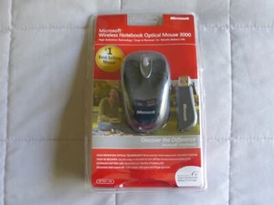 Microsoft Wireless Notebook Optical Mouse 3000 PC Mac USB Brand New - Picture 1 of 8