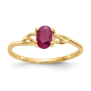 10k Yellow Gold 0.63 Ct Ruby Engagement Ring Size 7 for Women 1.19g - Picture 1 of 6