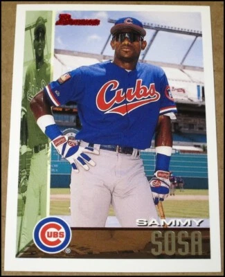 1995 Bowman Sammy Sosa Baseball Card #372 Chicago Cubs Right Field NRMT - Image 1 of 3