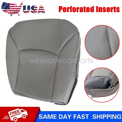 Driver Bottom Perforated Leather Seat Cover Gray Fit For 2000-2008 Ford E150 Van — 第 1/4 张图片