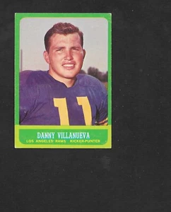1963 TOPPS FOOTBALL #43 Danny Villanueva  New Mexico State  LA RAMS  VG-EX   A - Picture 1 of 2
