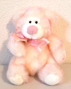 Vintage Russ Berrie Pink TAFFIE Teddy Bear Stuffed Animal Plush 8" - Picture 1 of 5