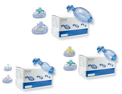 AERObag® PVC Beatmungsbeutel SET mit Beatmungsmasken Arzt Praxis Rettungsdienst