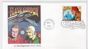 TurtlesTradingPost- Flash Gordon- Comic Strips 1995- #3000p FDC Fleetwood Cachet - Picture 1 of 2