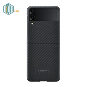 Original Samsung Official Galaxy Z Flip3 5G Aramid Cover Case (EF-XF711) Black - Picture 1 of 10