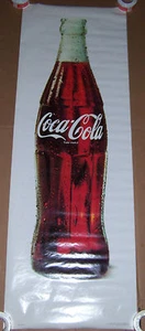 LARGE 1988 COCA COLA BOTTLE POSTER COKE ADVERTISING NOS 76" X 26" - Picture 1 of 7