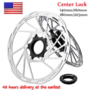 MTB Bike Centerlock Rotor Disc Brake 140/160/180/203mm Center Lock IS/PM Adapter - Picture 1 of 48