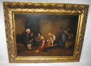 19 CENTURY EUROPEAN PAINTING, SIGNED - Picture 1 of 12