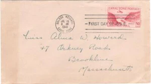 First day cover, Canal Zone, Scott #C12, 30c Gaillard Cut, uncacheted, 1941 - Picture 1 of 1