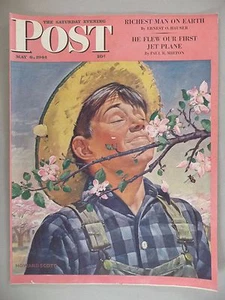 Saturday Evening Post - May 6, 1944  - COVER ONLY ~~ Howard Scott art - Picture 1 of 1