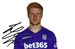 STOKE: JAKOB HAUGAARD SIGNED 6x4 2017/2018 PORTRAIT PHOTO+COA - Picture 1 of 1