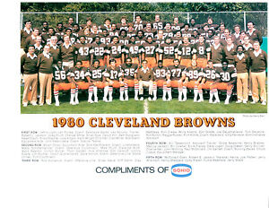 1980 CLEVELAND BROWNS TEAM 8x10 PHOTO ALZADO HILL SIPE  FOOTBALL NFL AFL